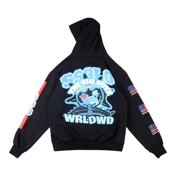 Glo Gang SSGLO WRLDWD Full-Zip Graphic Hoodie