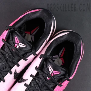 Nike Kobe 6 Protro Kay Yow tongue and inner lining detail with Kobe logo and black laces