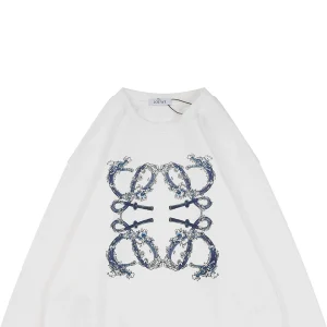 L Wave Anagram Print Crewneck Sweatshirt