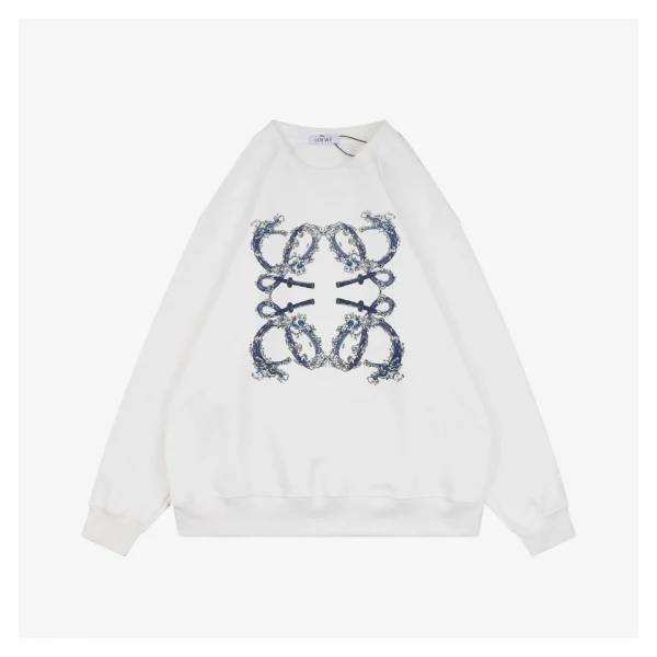 L Wave Anagram Print Crewneck Sweatshirt Front view