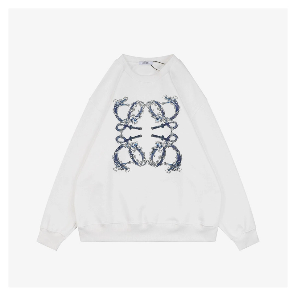 L Wave Anagram Print Crewneck Sweatshirt Front view