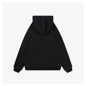 Loewe Anagram Embroidered Contrast Stitch Hoodie Back view