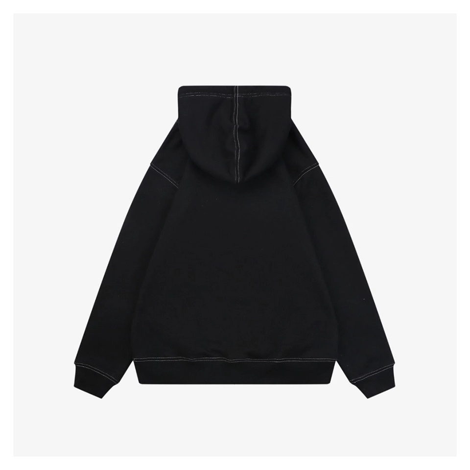 Loewe Anagram Embroidered Contrast Stitch Hoodie Back view