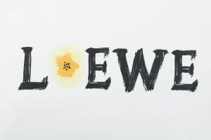 Loewe Daisy Logo Printed Crewneck Sweatshirt White Front Print