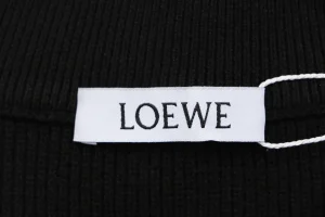 Loewe Faux Pocket Anagram Half-Zip Knit Sweater Black Brand label