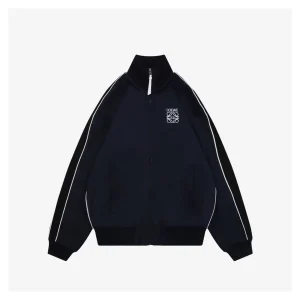 Loewe Floral Logo Embroidered Stand Collar Jacket Front view