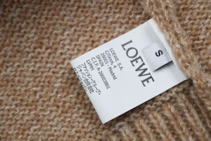 Loewe L Anagram Zip-Up Knit Jacket Wash label