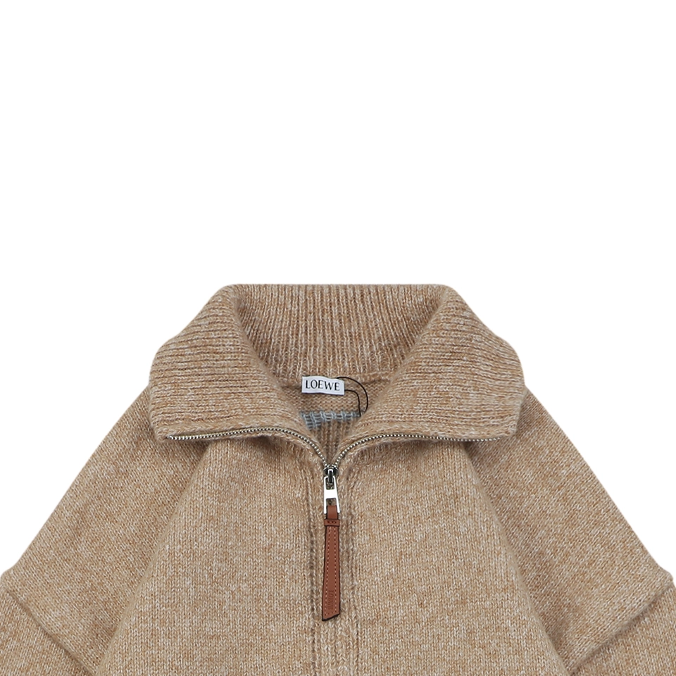 Loewe L Anagram Zip-Up Knit Jacket