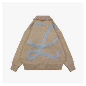 Loewe L Anagram Zip-Up Knit Jacket Back view