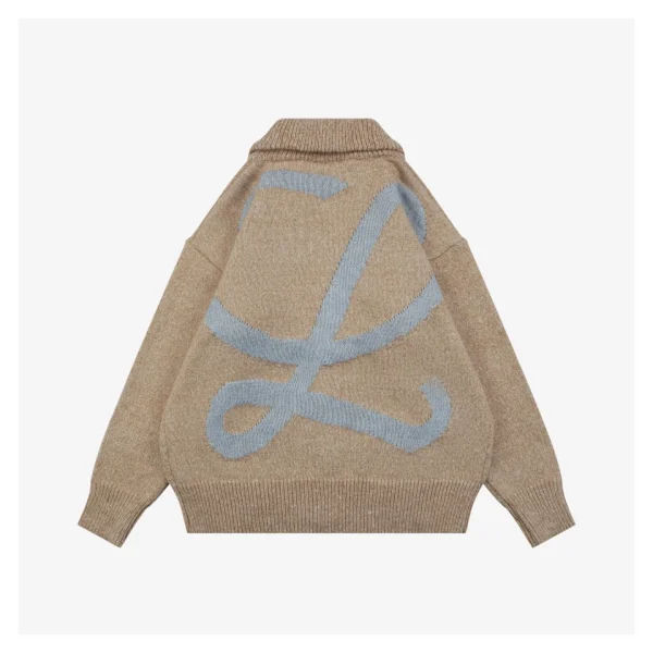 Loewe L Anagram Zip-Up Knit Jacket Back view