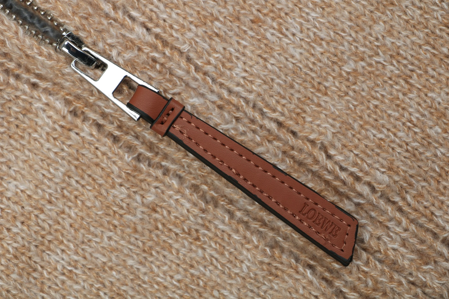 Loewe L Anagram Zip-Up Knit Jacket Zipper puller