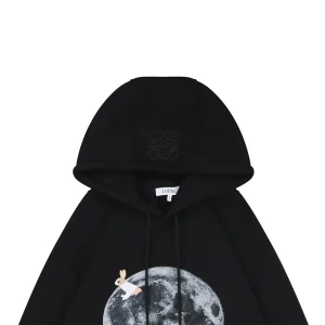 Loewe Moon Rabbit Embroidered Hoodie