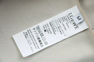 Loewe ON Collaboration Floral Logo Drawstring Hoodie Brown Wash label