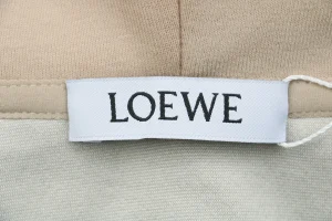 Loewe ON Collaboration Floral Logo Drawstring Hoodie Brown Brand label