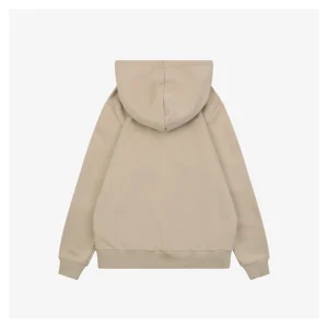 Loewe ON Collaboration Floral Logo Drawstring Hoodie Brown Back view