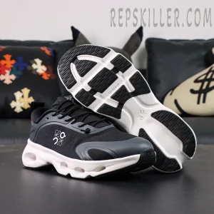 Loewe x ON Cloudsolo Black White sneakers outsole pattern