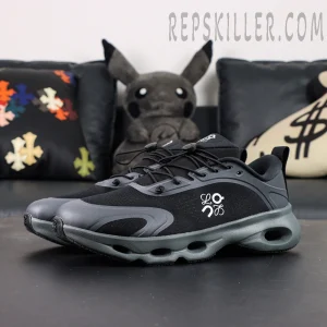 Loewe x On Cloudsolo Black sneakers front view overall