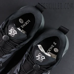 Loewe x On Cloudsolo Black sneakers tongue and inner lining detail