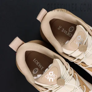 Loewe x ON Cloudsolo Dark Sand Cream sneakers insole and inner lining detai