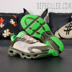 Loewe x ON Cloudsolo Khaki Green Sand sneakers, outsole detail