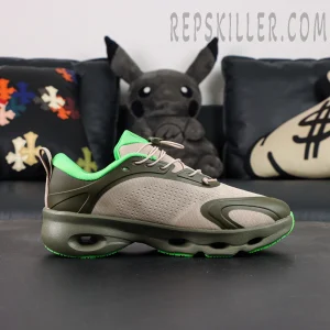 Loewe x ON Cloudsolo Khaki Green Sand sneakers, side view