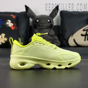 Loewe x ON Cloudsolo Lime Green sneakers, side view