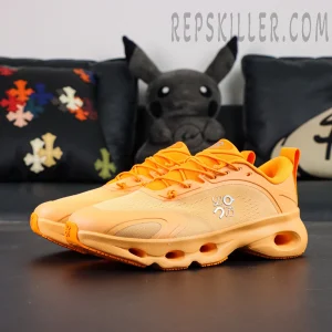 Loewe x ON Cloudsolo Orange sneakers, front side view