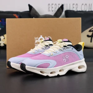 Loewe x ON Cloudsolo Pink Purple sneakers with shoebox