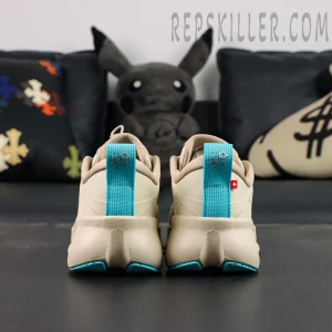 Loewe x ON Cloudsolo Sand Turquoise sneakers, heel view