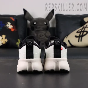 Loewe x On Cloudsolo White Black sneakers heel detail view