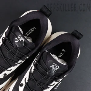 Loewe x On Cloudsolo White Black sneakers tongue and inner logo detail