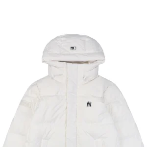 MLB New York Yankees Logo Long Down Jacket White