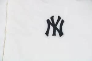 MLB New York Yankees Logo Long Down Jacket White Brand