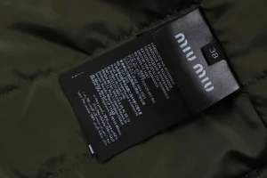 Miu Miu Automne Shearling Hooded Down Jacket Wash label