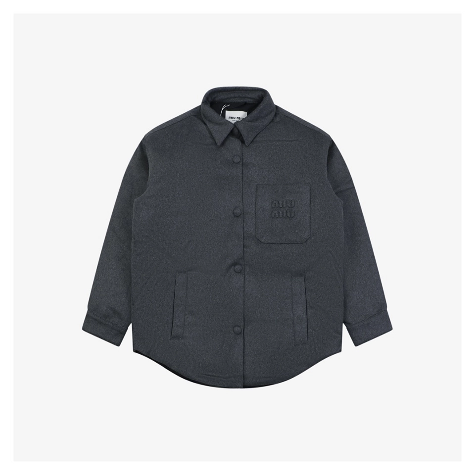 Miu Miu Cashmere Down-Filled Jacket Front view