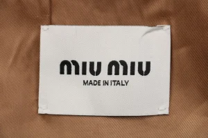 Miu Miu Color-Block Camel Hair Double-Layer Jacket Brand label