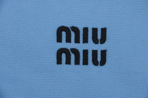 Miu Miu Embroidered Logo Poplin Jacket Brand