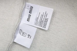 Miu Miu Embroidered Patch Hoodie Wash label