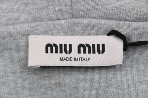 Miu Miu Embroidered Patch Hoodie Brand label