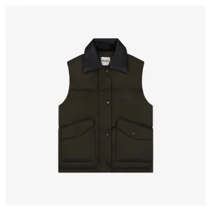 Miu Miu Leather Collar Down Vest Front view