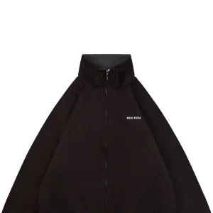 Miu Miu Logo Half-Zip Reversible Jacket