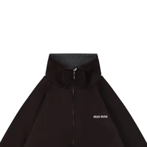 Miu Miu Logo Half-Zip Reversible Jacket