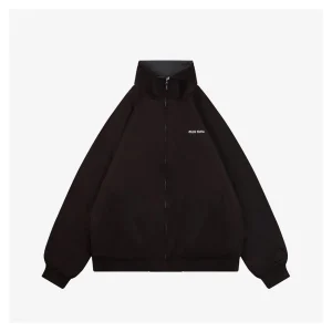Miu Miu Logo Half-Zip Reversible Jacket Front view