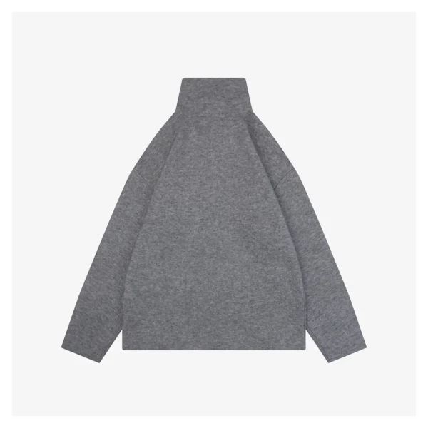 Miu Miu Logo Half-Zip Wool Blend Jacket Back view