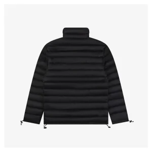 Miu Miu Minimal Logo Stand Collar Quilted Down Jacket Black Back view