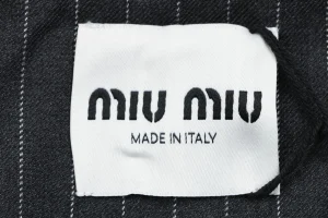 Miu Miu Pinstripe Wool Jacket Brand label