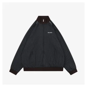 Miu Miu Pinstripe Wool Jacket Front view