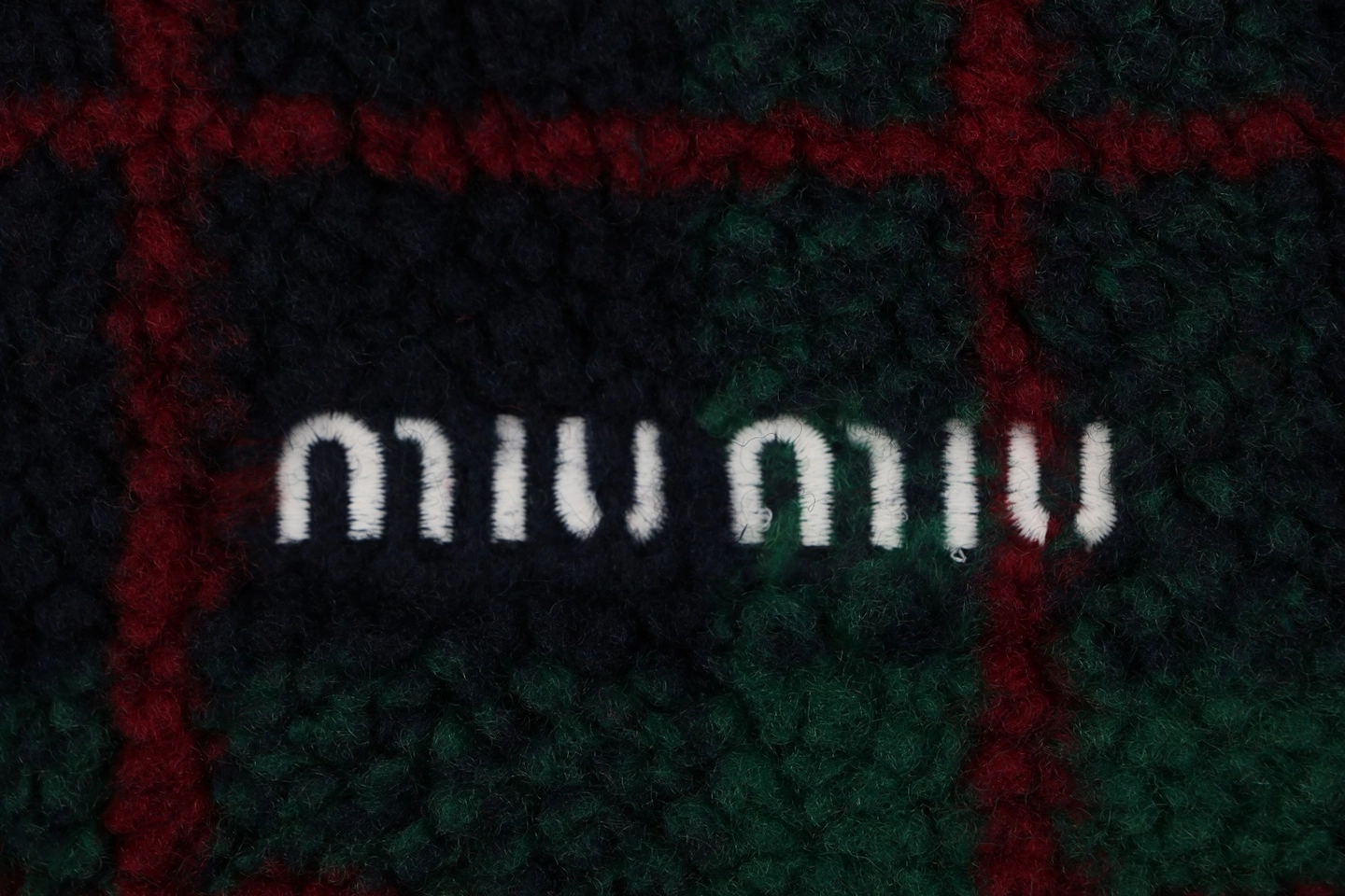 MM Plaid Shearling Jacket – Green Red