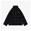 MM Plaid Shearling Jacket – Green Red