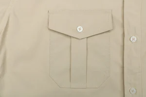 Miu Miu Poplin Bow Detail Shirt Khaki Pocket